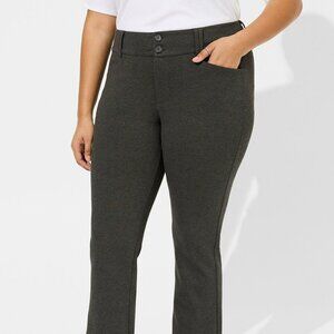 Torrid Trouser Boot Studio Luxe Ponte Mid-Rise Pant